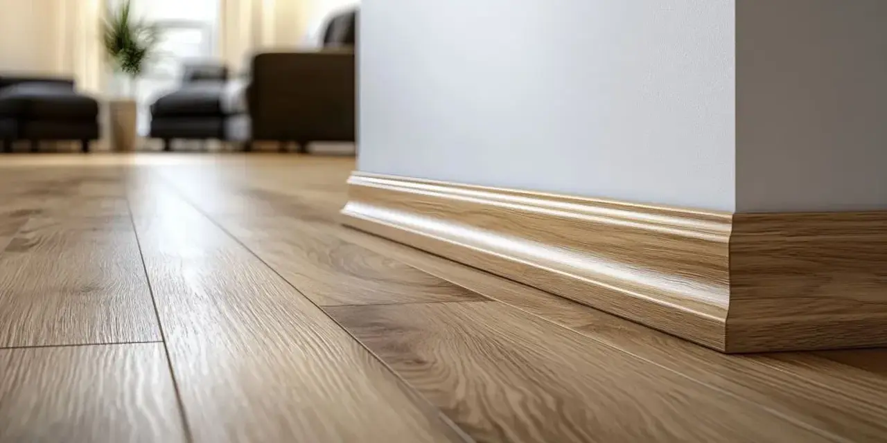 Eleganckie listwy miedzy panelami i podłogą dodają wnętrzu stylu.
