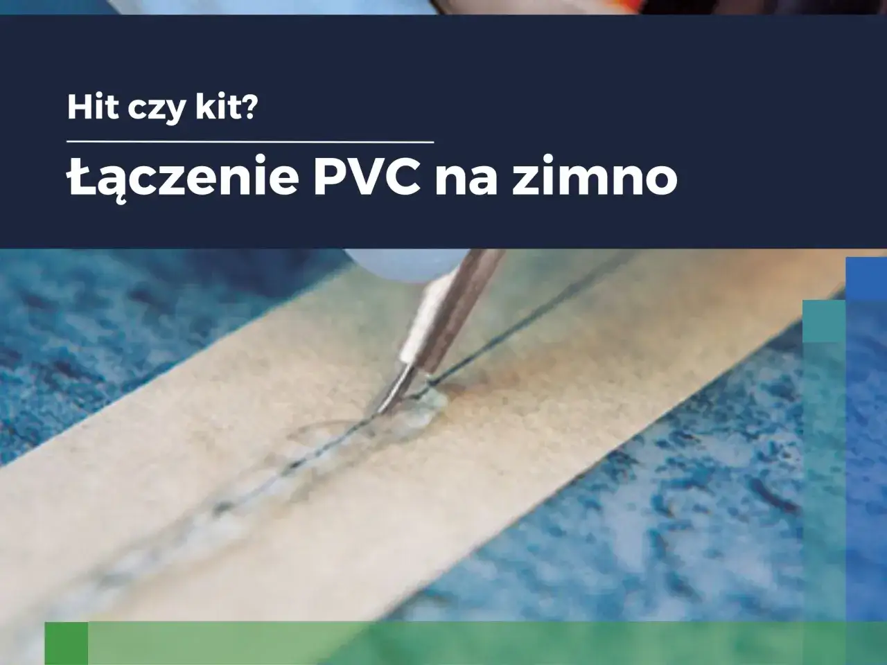 Precyzyjne łączenie wykładziny PCV na zimno z użyciem specjalistycznego narzędzia.