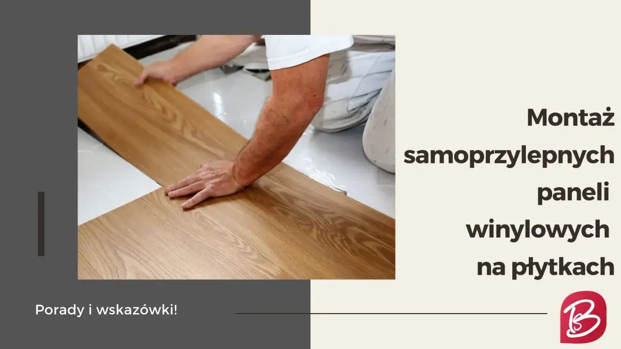 Montaż paneli winylowych na płytkach. Ręce układają drewnopodobne panele winylowe na podłodze.